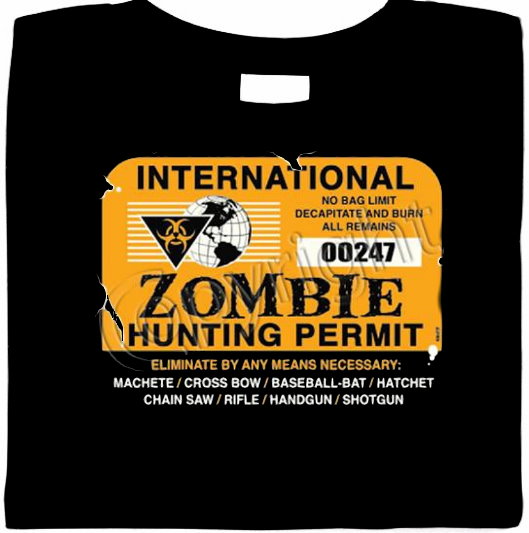 International Zombie Hunting Permit - Zombie Shirt