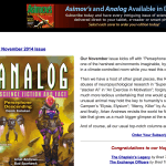 Analog Science Fiction and fact, analogsf.com, science fiction magazine